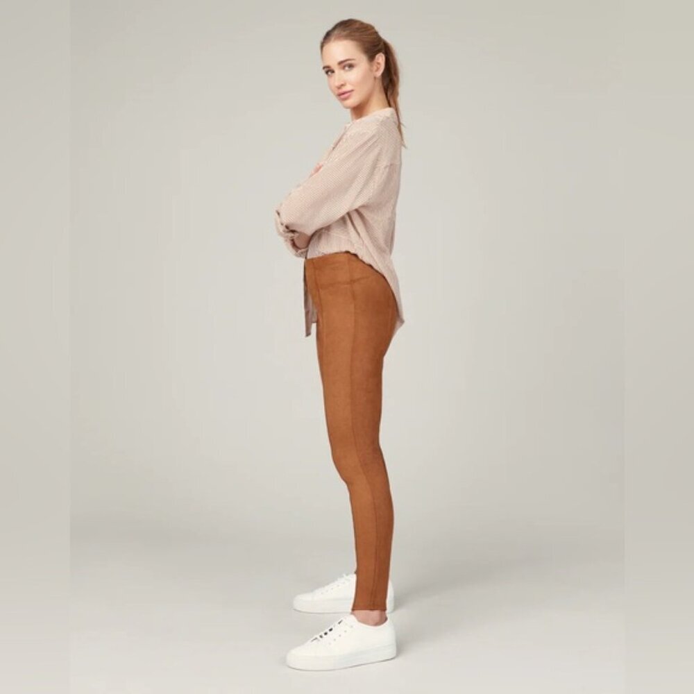 NWT SPANX Faux Suede Legging - pt Rich Caramel 20322Q Size S/P